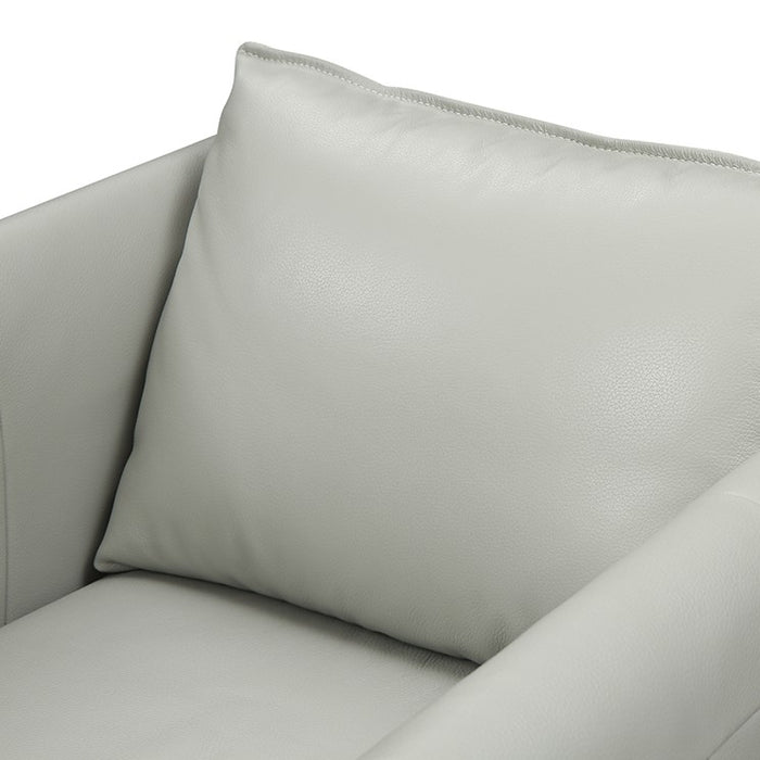 Tamworth Modern Grey Leather Swivel Chair