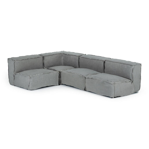 Navstar - Contemporary Grey Fabric Modular Sectional Sofa