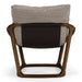Newman - Modern Beige Fabric + Dark Brown Faux Leather + Ash Accent Chair