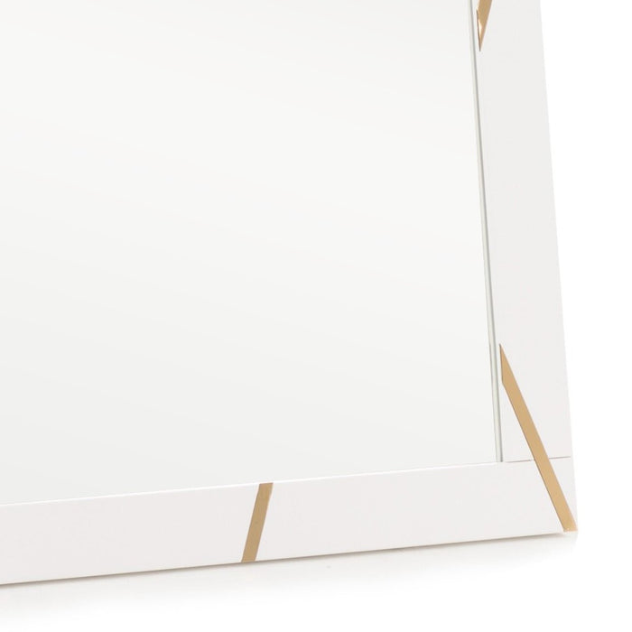 Nixa - Modern White & Gold Mirror