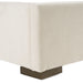 Nixa - Modern Beige Velvet + Brushed Bronze Bed
