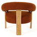 Nocona - Modern Rust Fabric + Wood Accent Chair