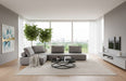 Nolden - Modern Grey Fabric Modular 4-Piece Sectional Sofa