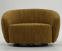 Norris - Modern Mustard Fabric Swivel Accent Chair