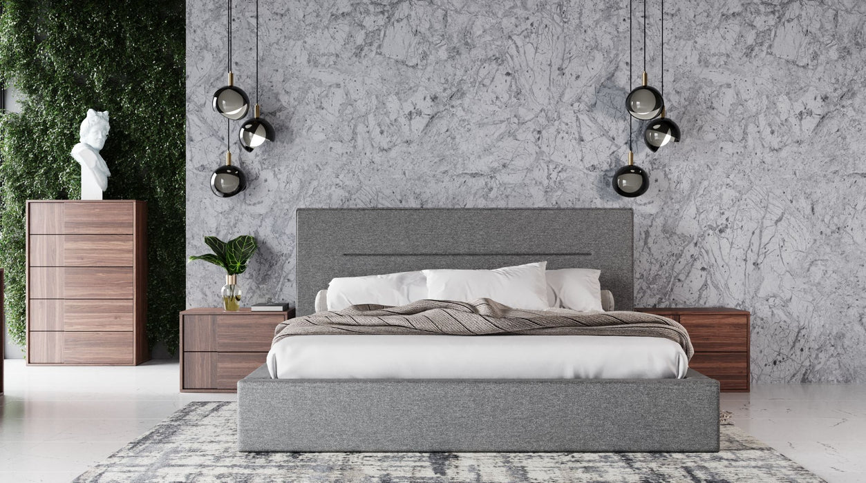 Juliana - Italian Modern Grey Upholstered Bed