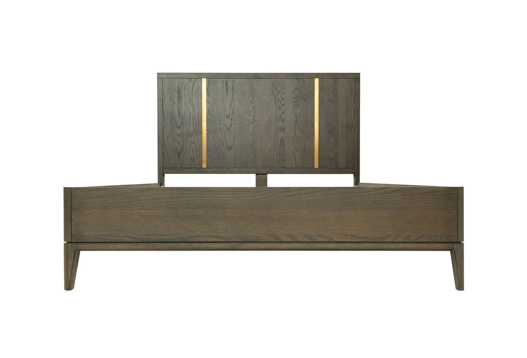 Oakley - Mid-Century Eastern King Size Dark Brown Bed