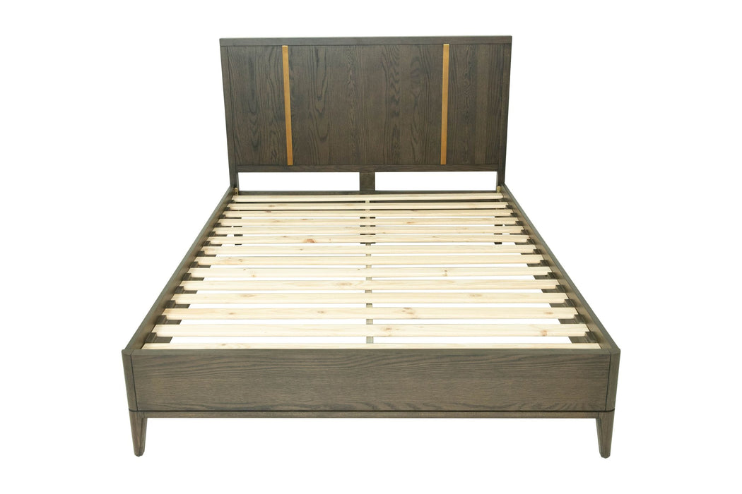 Oakley - Mid-Century Eastern King Size Dark Brown Bed