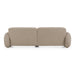 Odette - Modern Beige Fabric + White Burl Sofa