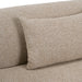 Odette - Modern Beige Fabric + White Burl Sofa