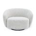 Omaha - Modern Swivel Off White Fabric Chair