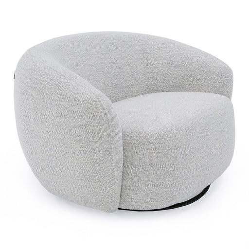 Omaha - Modern Swivel Off White Fabric Chair