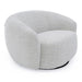 Omaha - Modern Swivel Off White Fabric Chair
