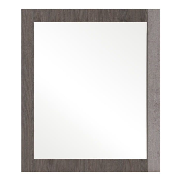 Palermo Italian Modern Faux Concrete & Grey Mirror