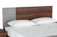 Palermo - Modern Italian Faux Concrete & Walnut Bed