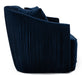 Palomar Modern Blue Velvet & Brass Sofa