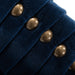 Palomar Modern Blue Velvet & Brass Sofa