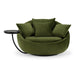 Pascal Modern Round Green Velvet Swivel Lounge Chair