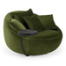 Pascal Modern Round Green Velvet Swivel Lounge Chair