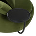 Pascal Modern Round Green Velvet Swivel Lounge Chair