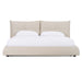 Patrick - Modern Light Grey Leather Bed