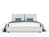 Queen Patrick - Modern Light Grey Leather Bed