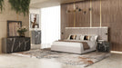 Aspen - Modern Matte Brown Ash & Silver Mirror