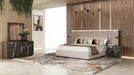Eastern King Penrose + Aspen - Modern Beige + Brown Ash 4-Piece Bedroom Set