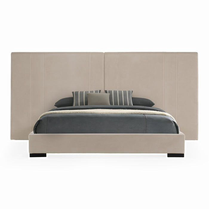 Penrose - Modern Beige Fabric Bed