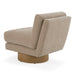 Petito - Modern Beige Fabric + Chestnut Accent Chair