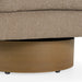 Petito - Modern Beige Fabric + Chestnut Accent Chair