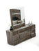 Picasso Italian Modern Grey Lacquer Mirror