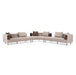 Plume - Modern Brown Fabric Sectional Sofa