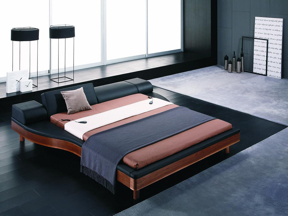 Portofino Adjustable Leatherette Bed with built-in Nightstands