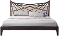 Prism Modern Brown & Beige Bonded Leather Bed