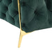 Quincey - Transitional Emerald Green Velvet Chair