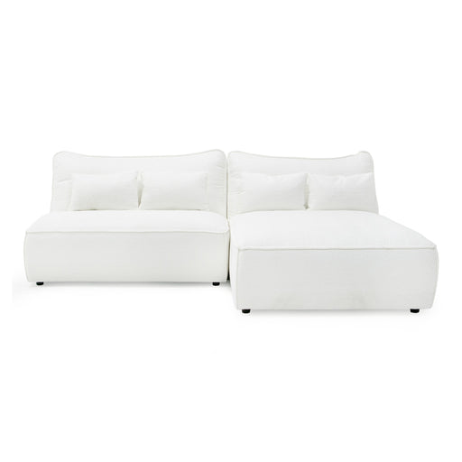 Racine - Modern White Fabric Modular Sectional Sofa
