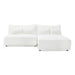 Racine - Modern White Fabric Modular Sectional Sofa