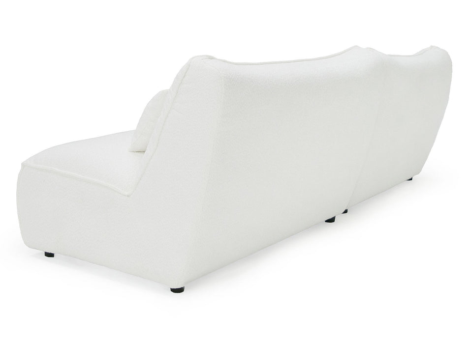 Racine - Modern White Fabric Modular Sectional Sofa