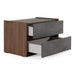 Rado Modern Walnut & Stucco Nightstand
