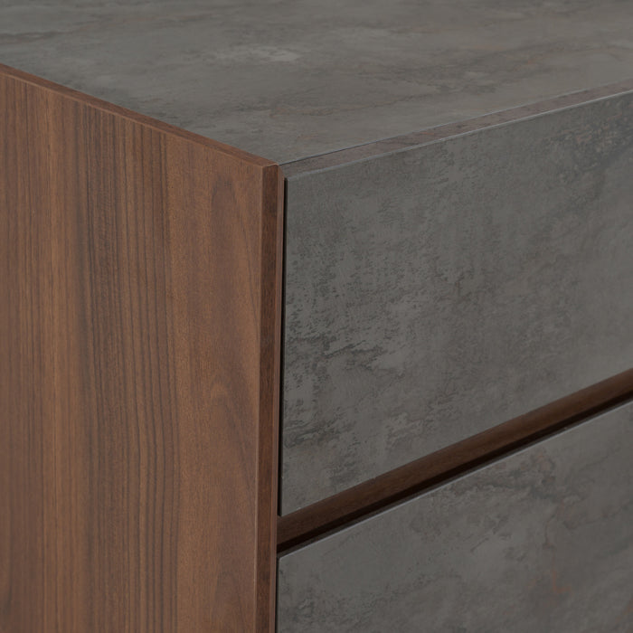 Rado - Modern Walnut & Volcanic Slate Bedroom set