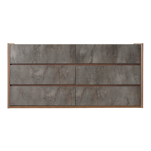 Rado Modern Walnut & Stucco Dresser