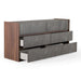 Rado Modern Walnut & Stucco Dresser