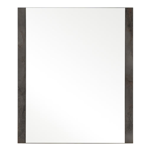 Rado Modern Walnut & Stucco Mirror