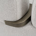 Rainier - Contemporary Off-White Fabric + Antique Brass Sofa