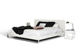 Queen Ramona Modern White Leatherette Bed