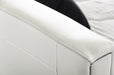 Queen Ramona Modern White Leatherette Bed