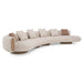 Raywood - Modern Multicolored Boucle Fabric + Ash Sectional Sofa