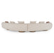 Raywood - Modern Multicolored Boucle Fabric + Ash Sectional Sofa