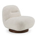 Renee - Modern Cream Fabric Swivel Chair