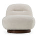 Renee - Modern Cream Fabric Swivel Chair